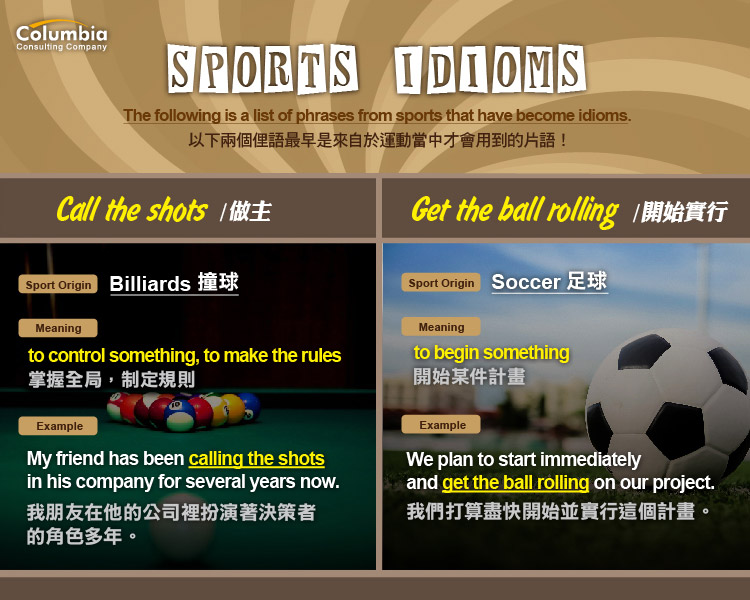 關於運動的俚語 Sports Idioms