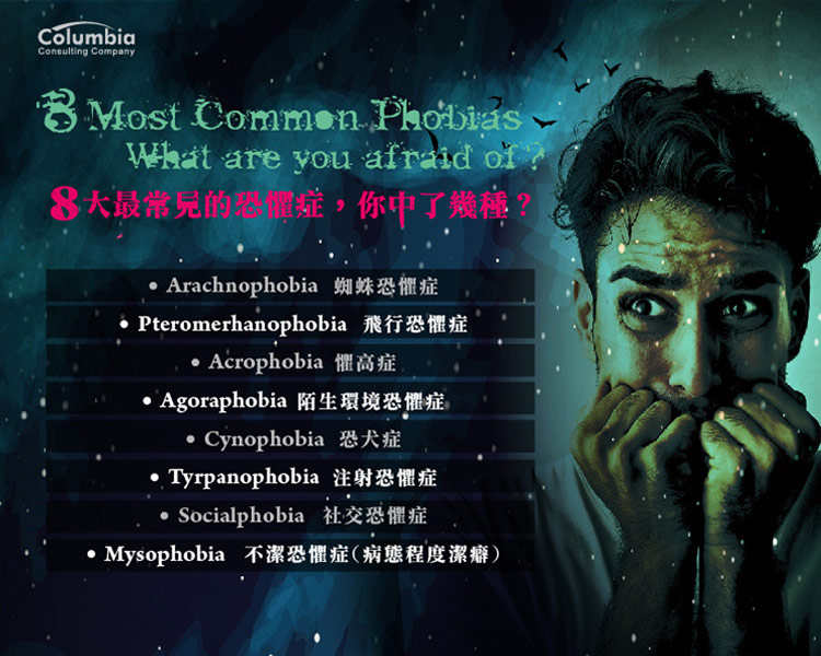 8大常見的恐懼症.. 8 Most Common Phobias..