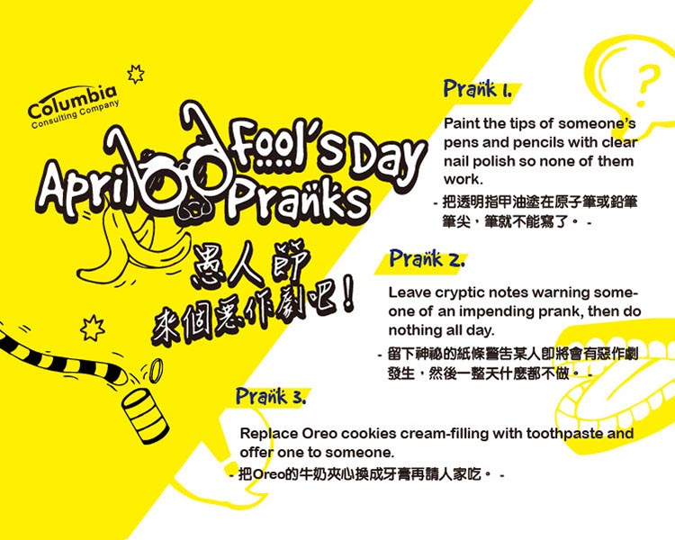 愚人節惡作劇 April Fool’s Day Pranks