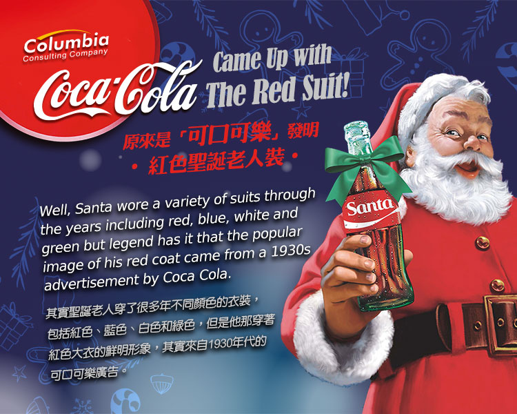 原來是可口可樂.. Coca Cola Came Up with The Red Suit