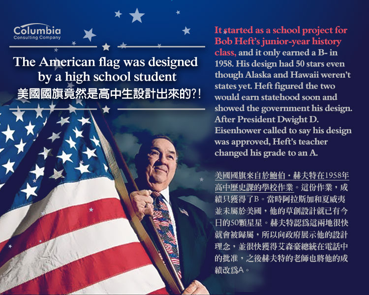 美國國旗竟然是.. The American flag was designed by a..