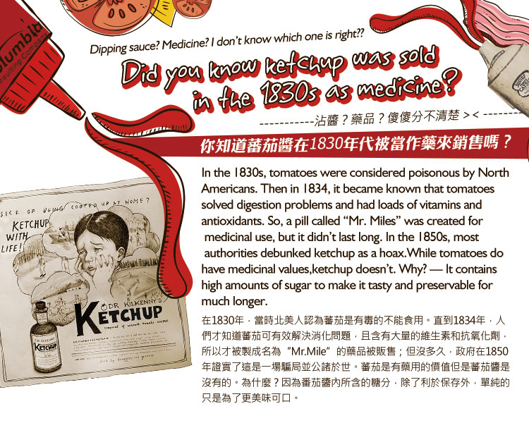 你知道蕃茄醬在.. Did You Know Ketchup was Sold..