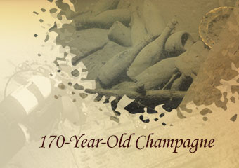 沉沒海底170年香檳 170-Year-Old Champagne..