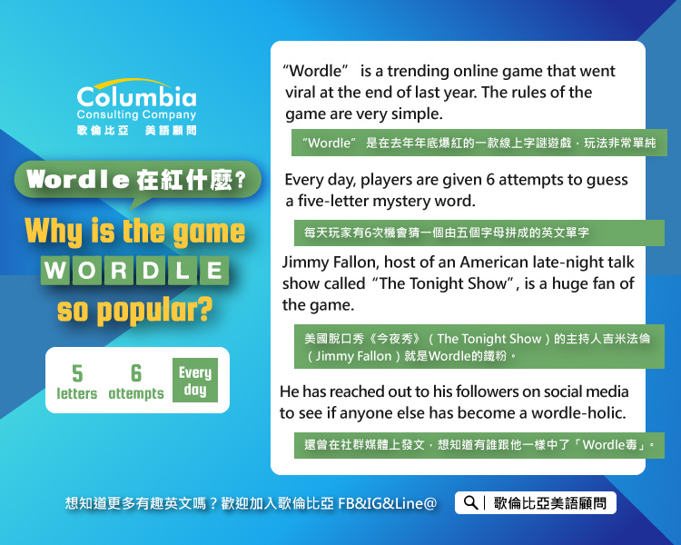 Wordle紅什麼？ Why is the game Wordle so popular?