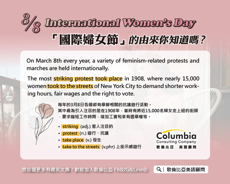 國際婦女節由來 International Women’s Day 